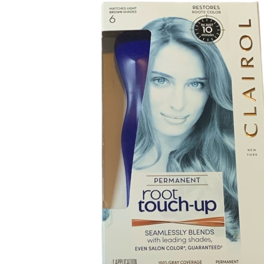 Clairol Root Touch-Up Permanent Hair Color Kit Light Brown Shade 6 Gray Coverage